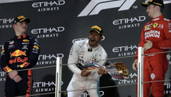Mercedes' Lewis Hamilton wins the Abu Dhabi GP