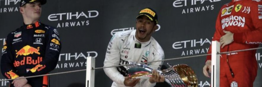 Mercedes' Lewis Hamilton wins the Abu Dhabi GP