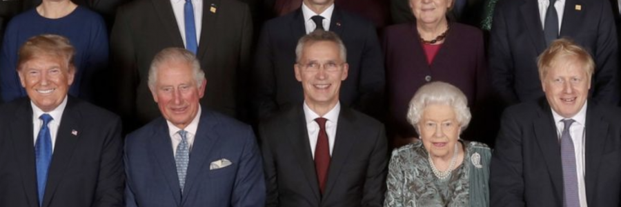 Nato leaders at Buckingham Palace with Queen