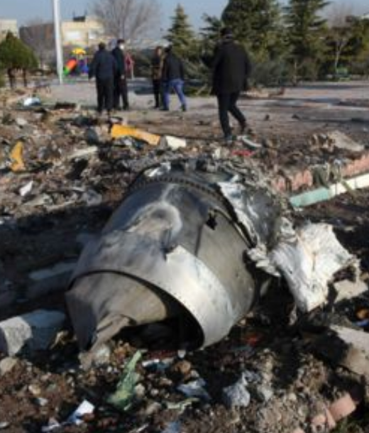 Crashed Ukrainian plane