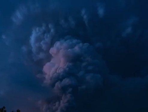 Volcanic storm in Philippines