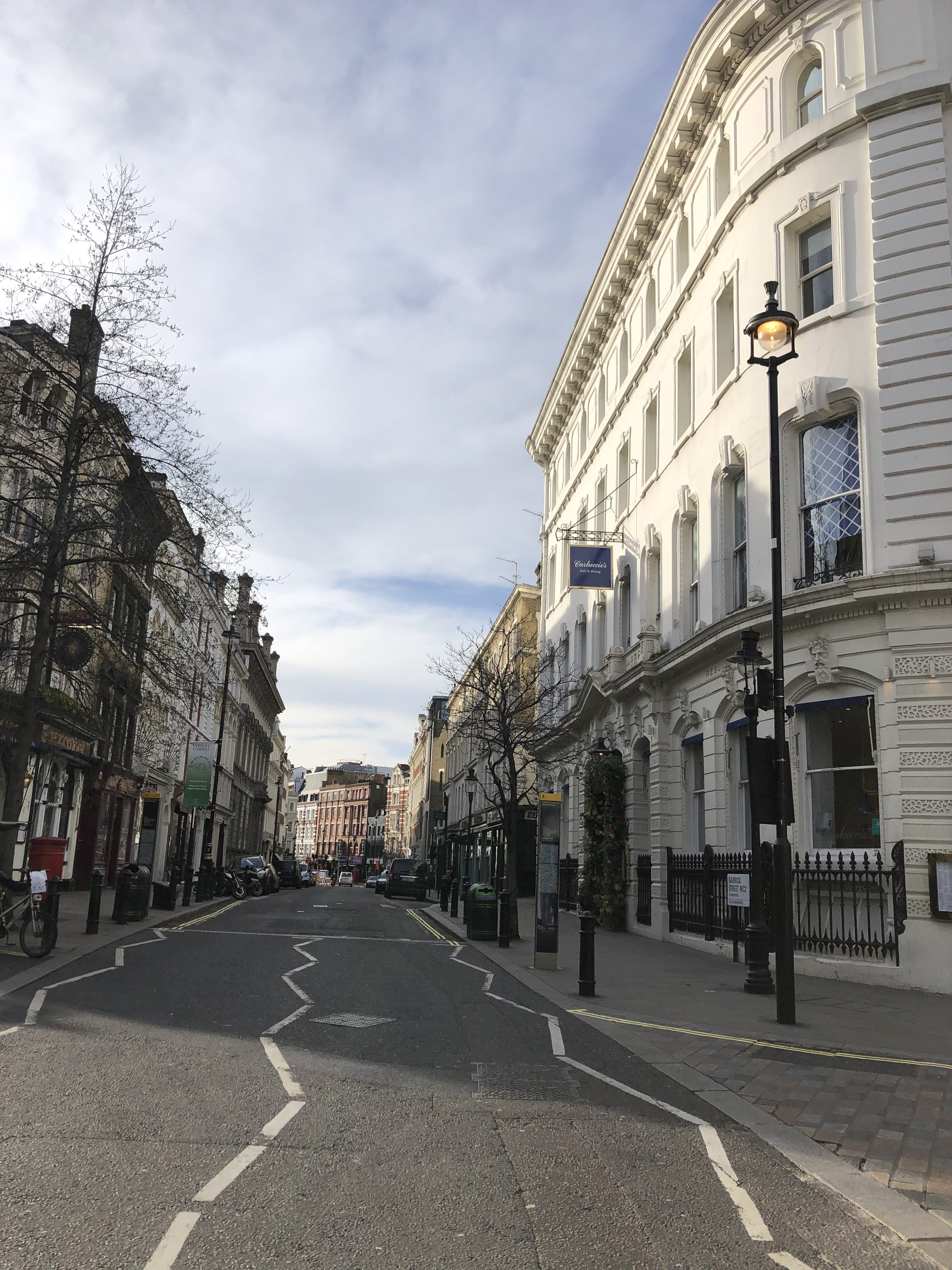 Central London deserted streets