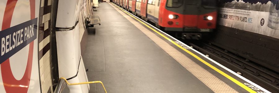 Deserted Belsize Park London Tube station