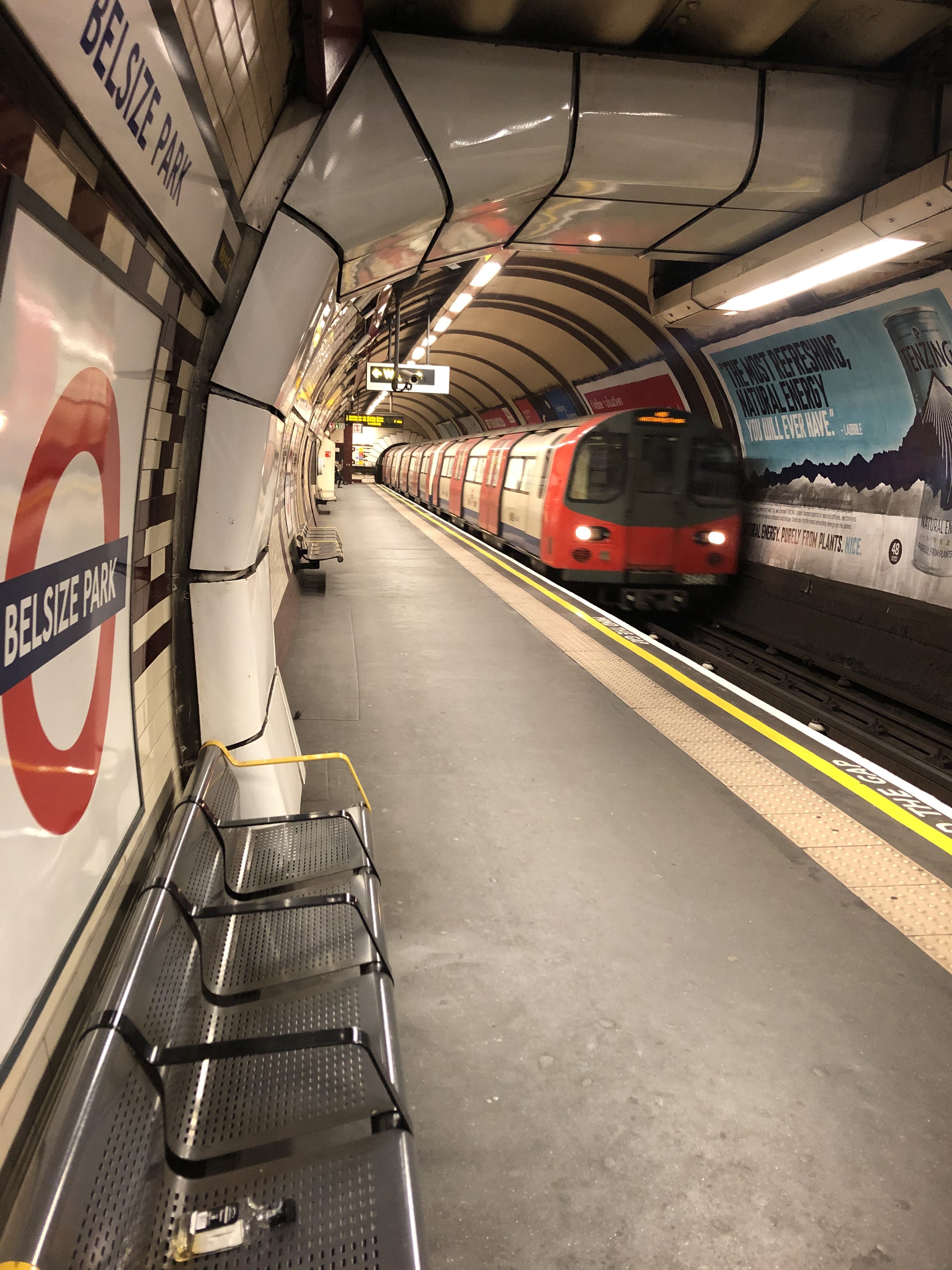 Deserted Belsize Park London Tube station