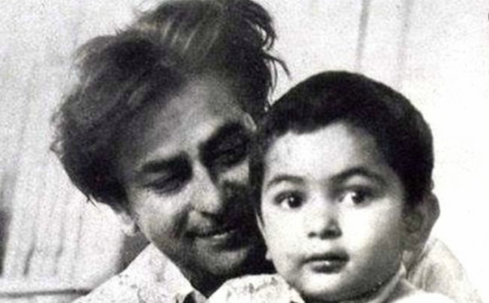 Raj Kapoor and son Rishi Kapoor