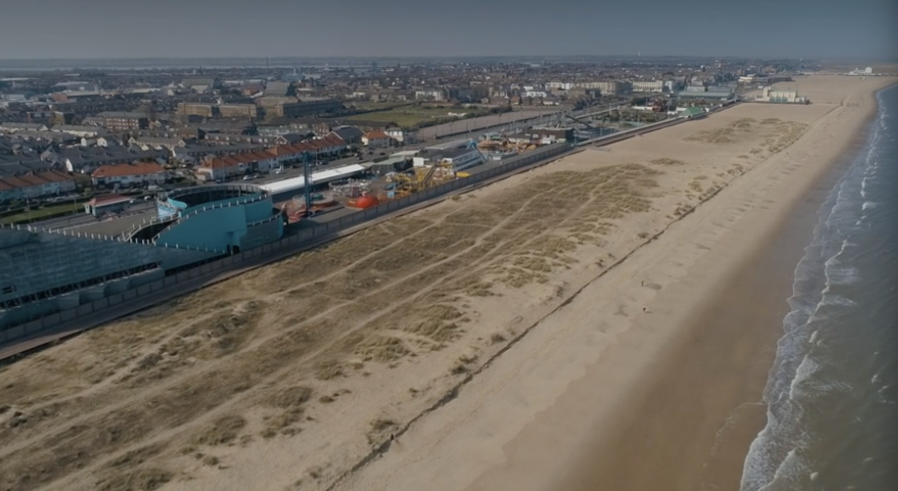 Deserted beach of Great Yarmouth