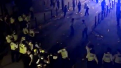 22 police officers hurt follwing illegal street pary at Brixton