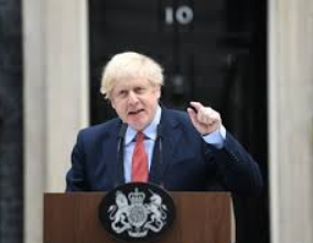 Boris Johnson announcing easing of the lockdown in England