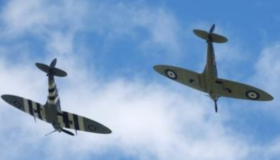 Two Spitfire flypast for Dame Vera Lynn