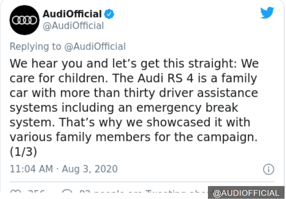 Audi Apology