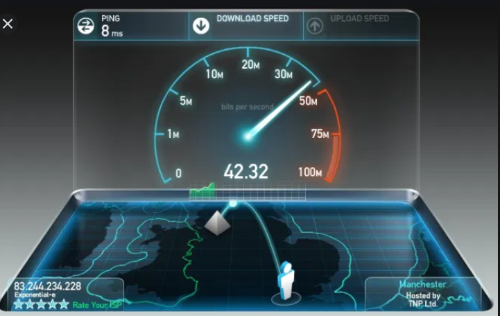 Broadband speed test