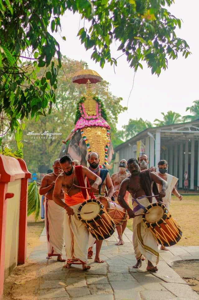 Temple fesival with drum precussion