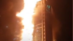 Fire engulfs 33-storey building