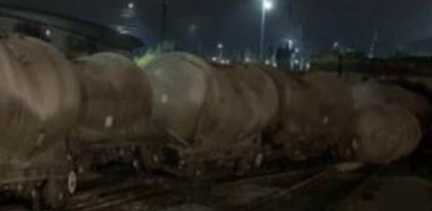 Goods train derailed