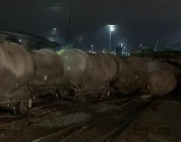 Goods train derailed