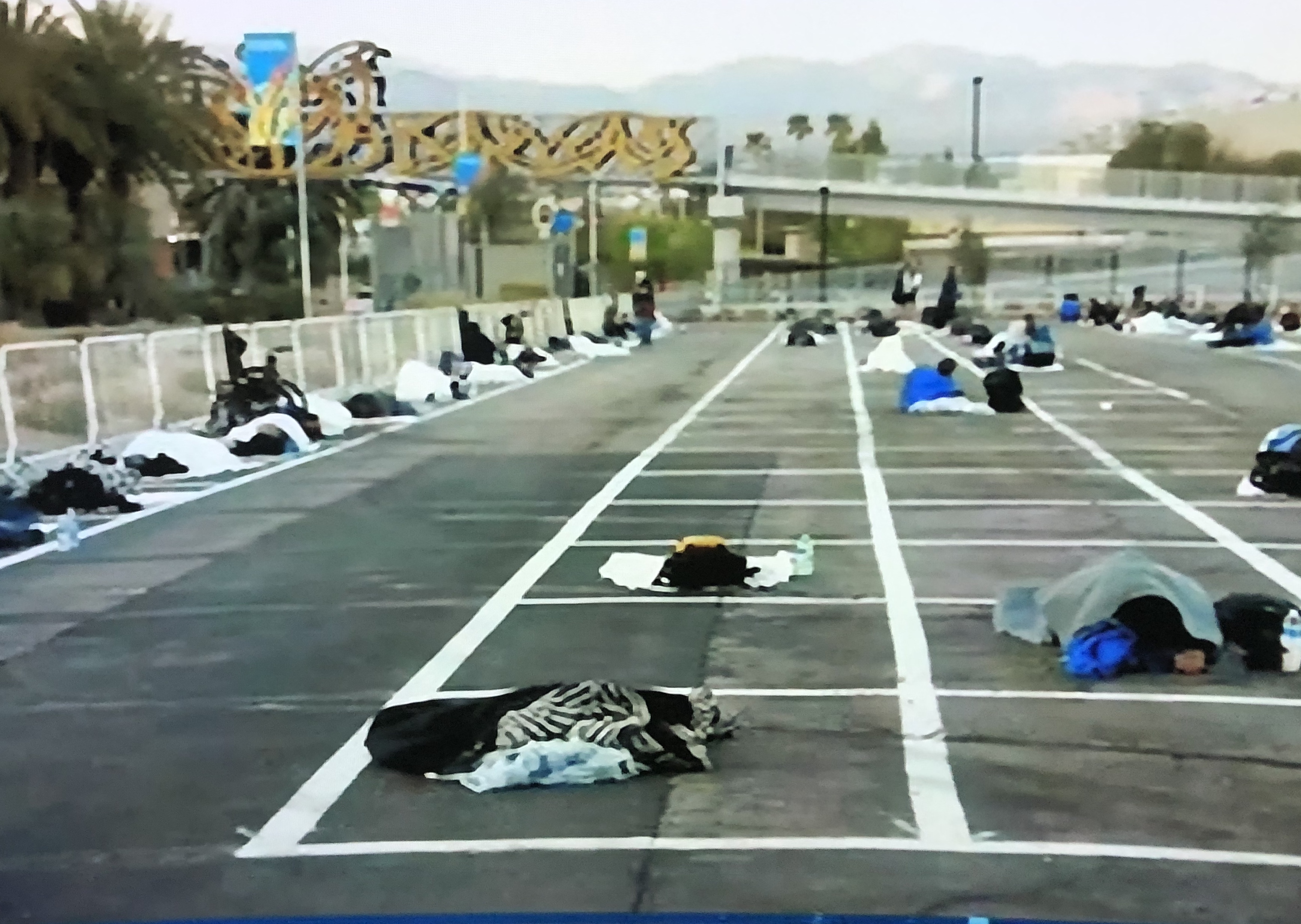 Las Vegas stadium car park tunred over to Homeless people 