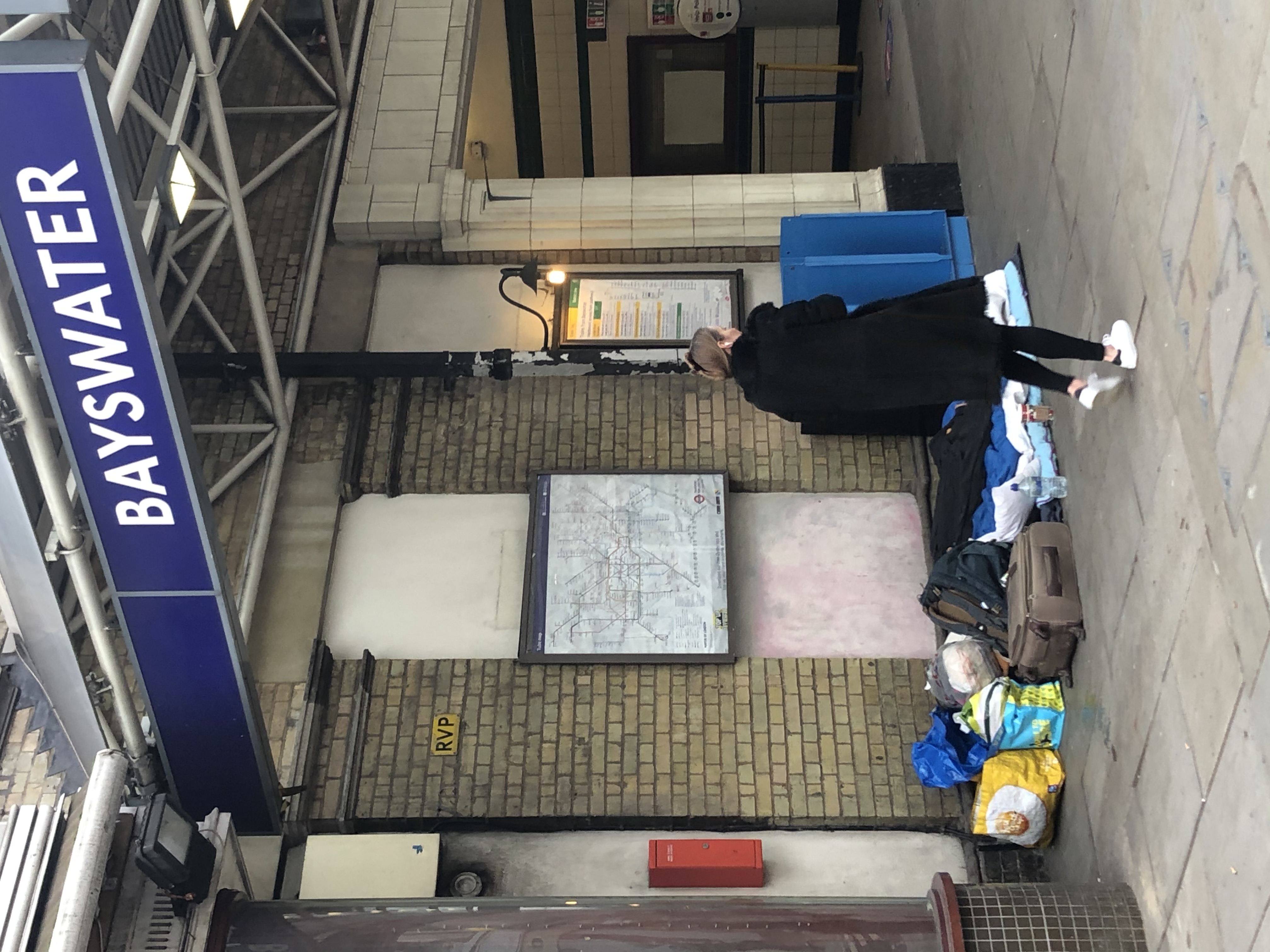 The plight of London Homesless outside Bayswater tube station