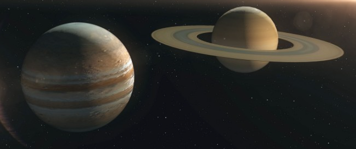 Winter solstice: Jupiter and Saturn alignment