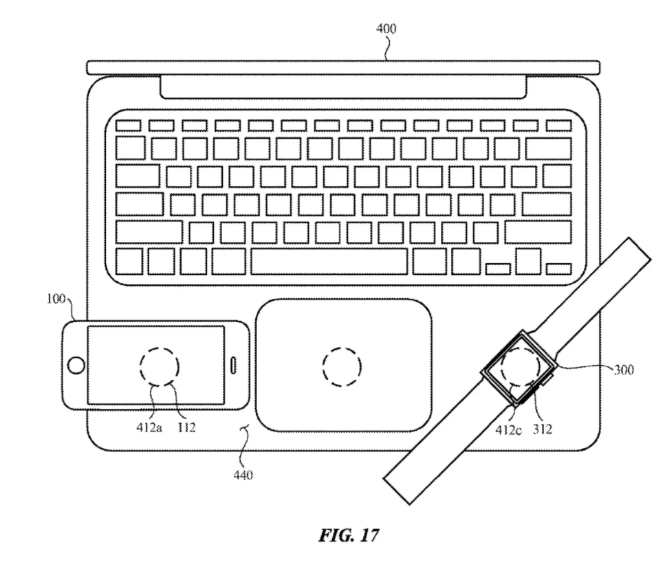 Apple Macbook Pro wirelss charging patent