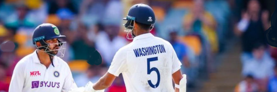 Shardul Takur and Washington Sundar put on 123 for the seventh wicket.