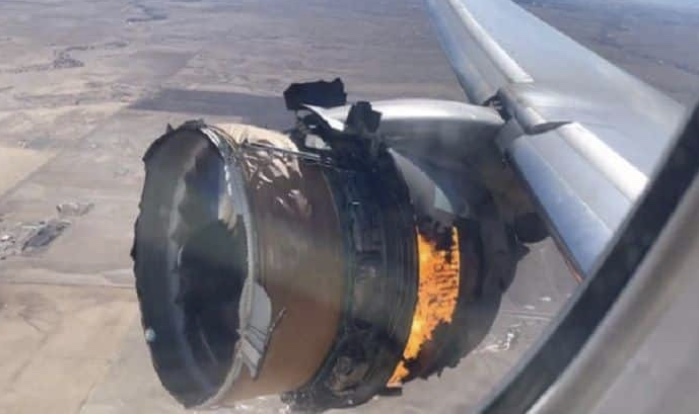 Exploded Boeing 777-200 engine