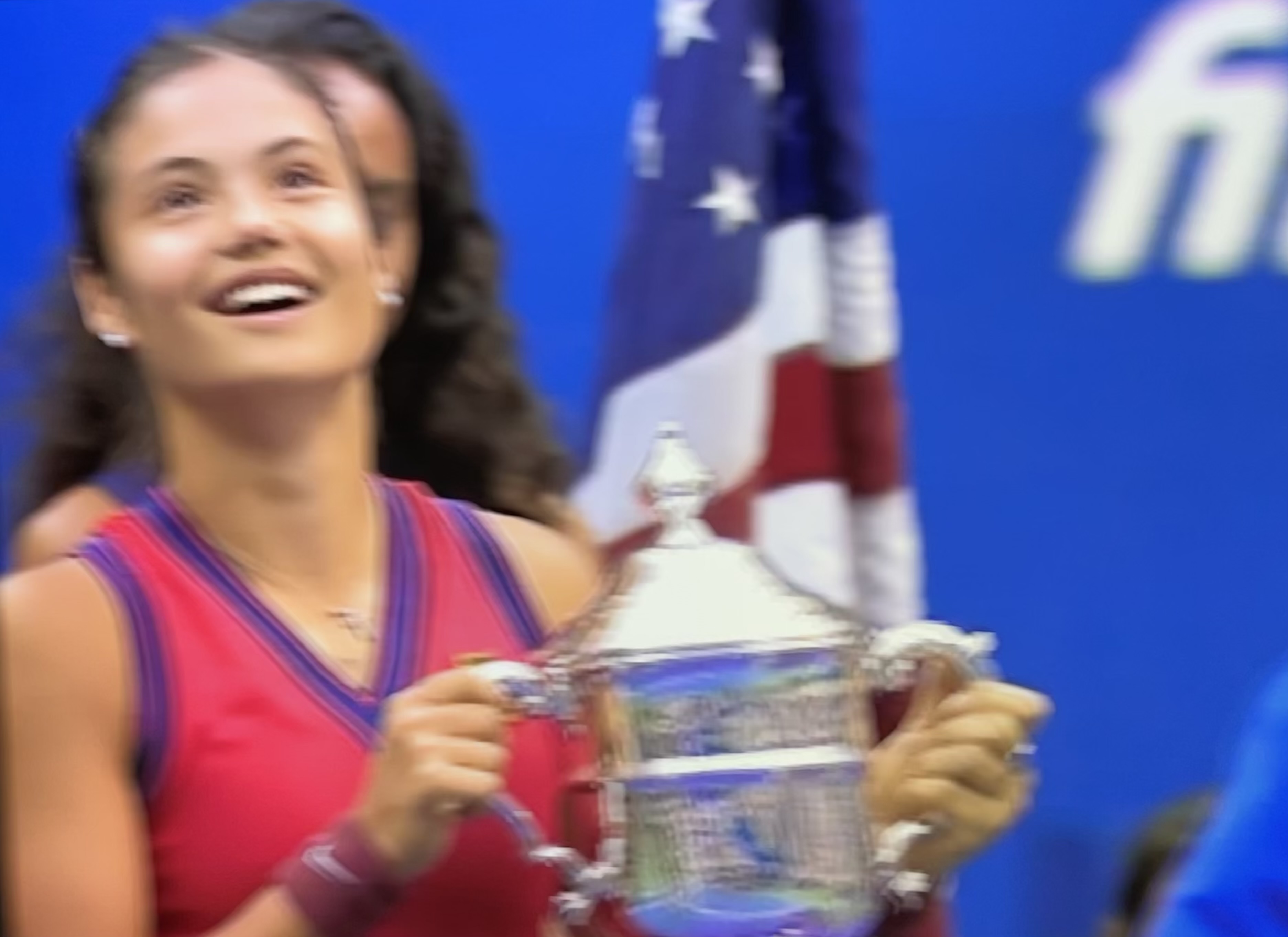 A relaxed Emma with the trophy