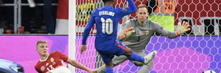 Raheem Sterling's opening goal for England