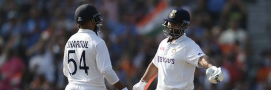 Pant and Thakur put on 100 runs for the seventh wicket