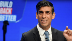 Rishi Sunak addressing his first Tory  Party conference