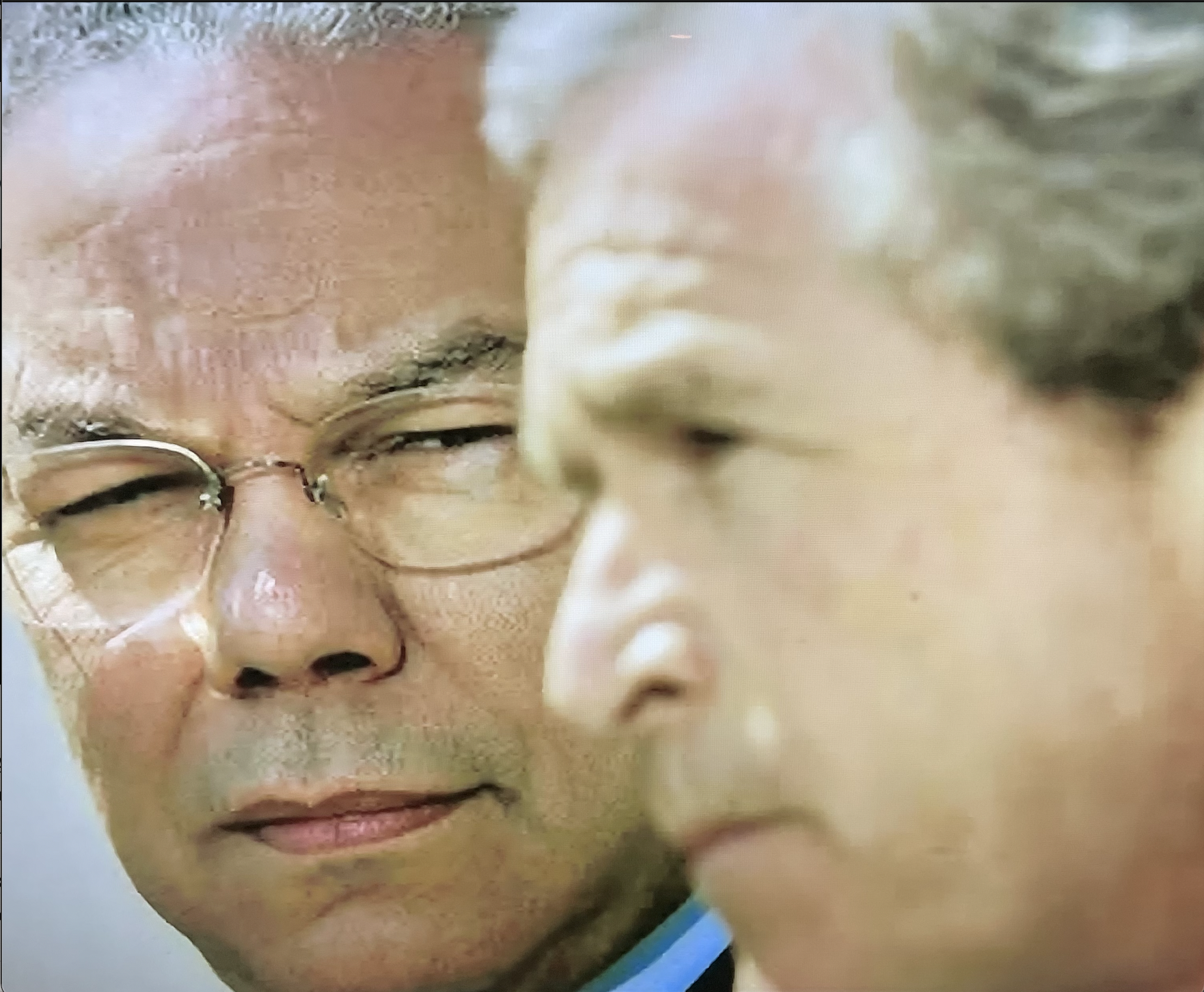 Colin Powell with Bush