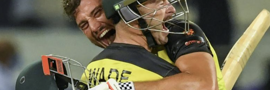 Marcus Stoinis finished 40 not out off 21, Wades’s unbeaten 41 off 17, their remarkable stand of 81 in 6.4 overs carrying Australia home with an over to spare
