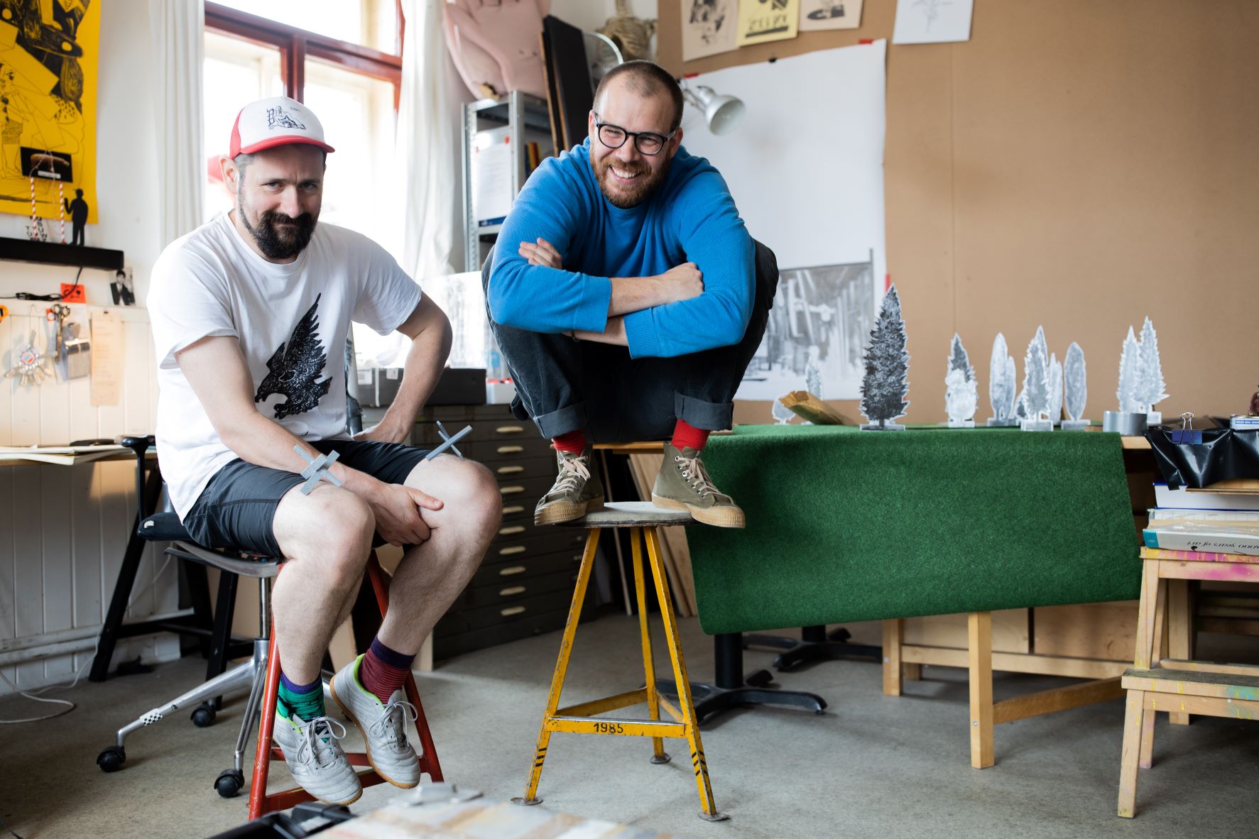 David Bohm, Jiri Franta, in the studio