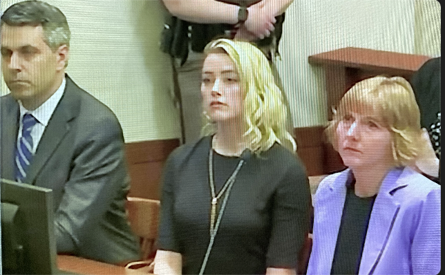 Amber Heard at the court room.