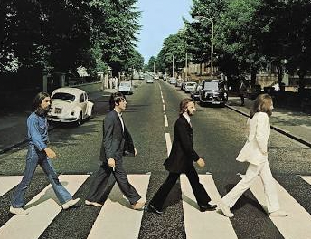 Famous Abbey Road Zebra Crossing.