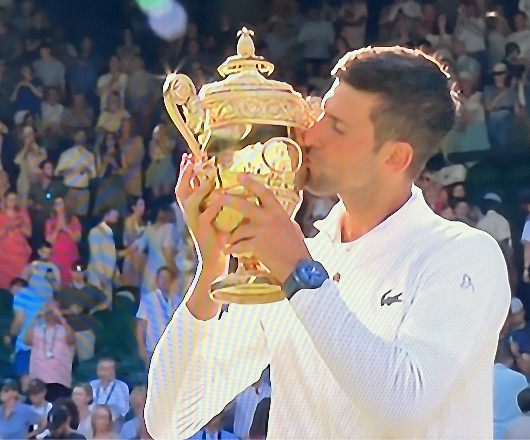 Novak Djokovic wins his Wimbledon men's Singles title.