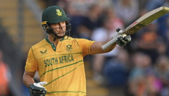 South African left-hander, Rilee Rossouw hits an unbeaten 96  off 55 balls
