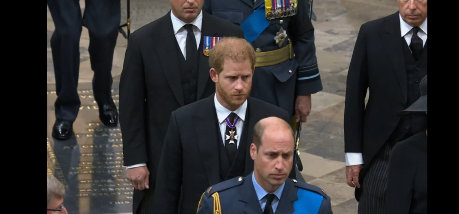 Prince William and Prince Harry at Westminster Abbey.