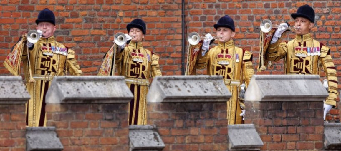 The Garter of Arms takes to the balcony of St James’s Palace to formally declare Charles the new King.