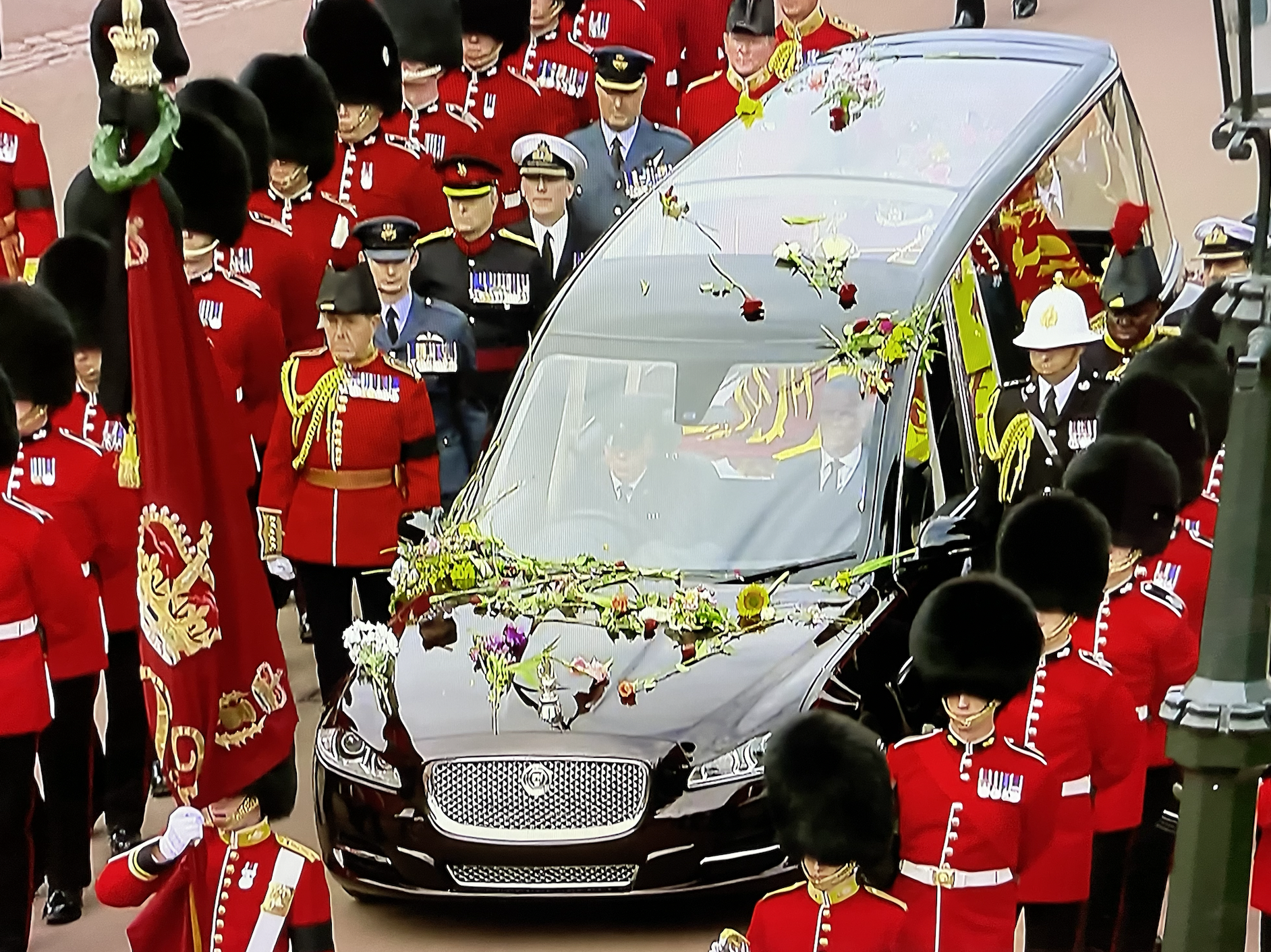 The Queen's coffin procession