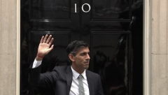 Rishi Sunak' s first speech  to the nation outside No 10 Downing Street as UK's Prime Minister.